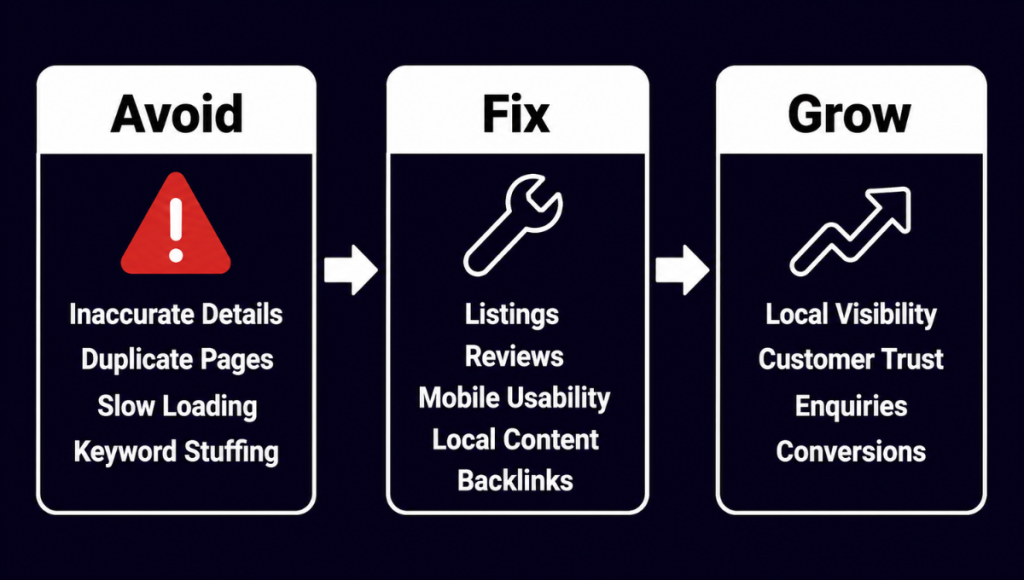 Common Local SEO Mistakes to Avoid Common Local SEO Mistakes to Avoid