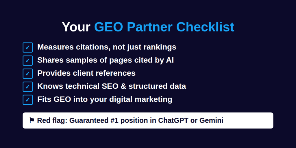 How to Find the Right Generative Engine Optimization Partner How to Find the Right Generative Engine Optimization Partner